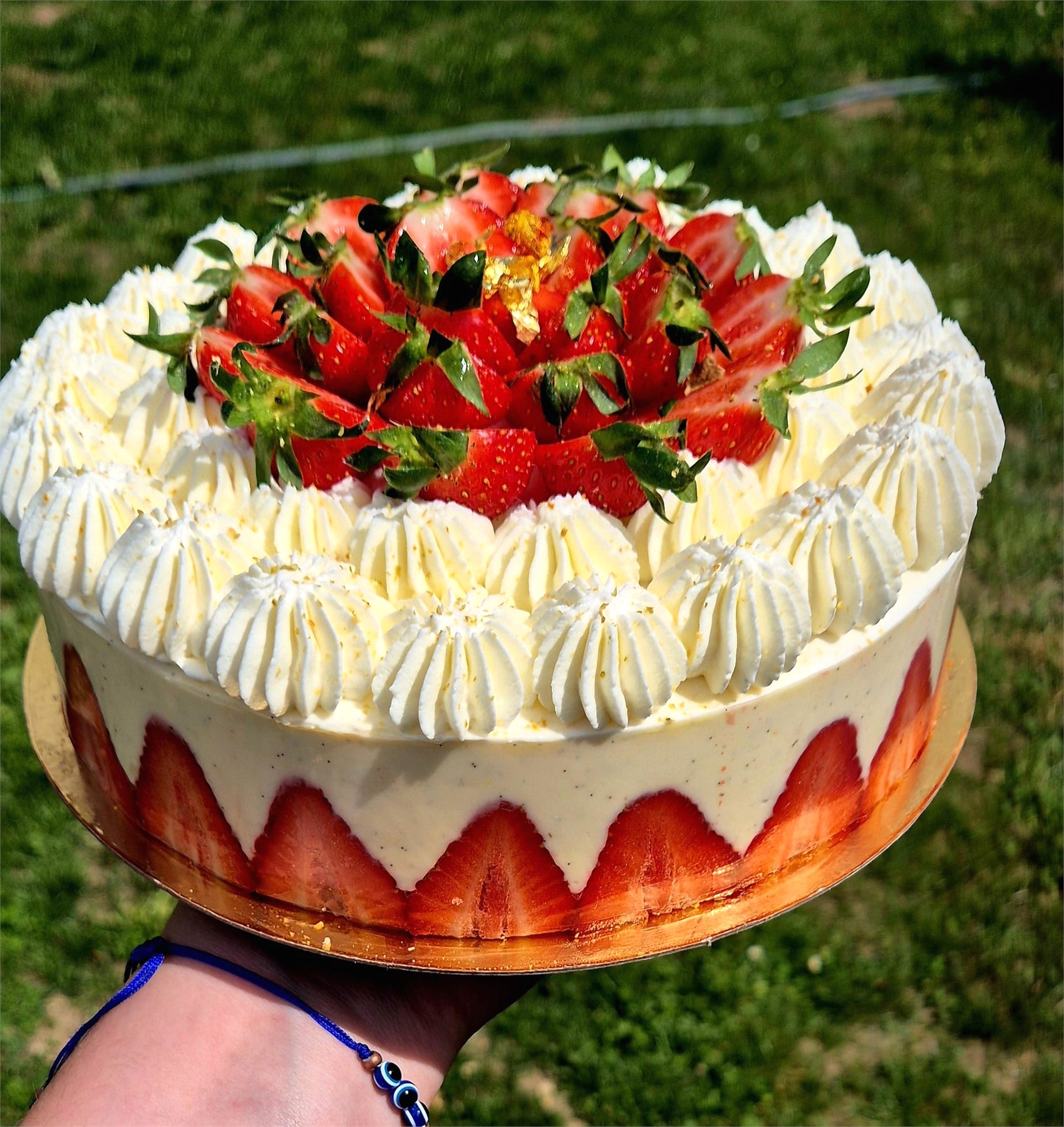 Fraisier à la vanille et aux fraises fraîches